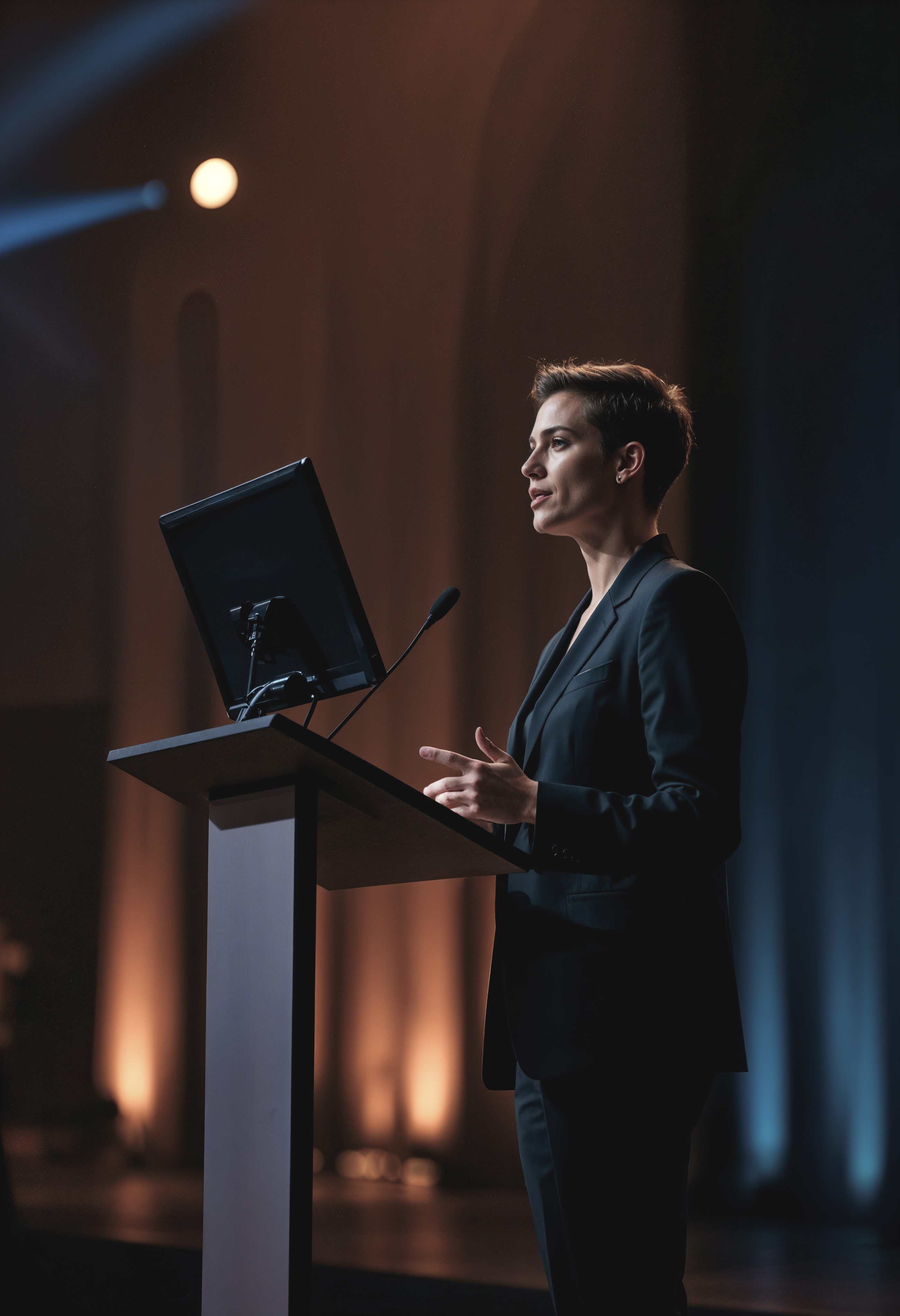 confident women speaking